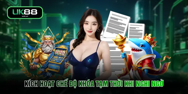 Điều Khoản Điều Kiện UK88 5 Kích hoạt chế độ khóa tạm thời khi nghi ngờ