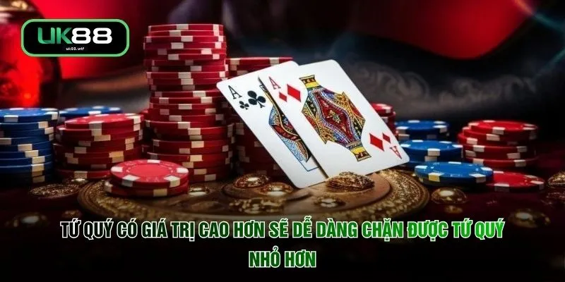 Tiến Lên Miền Nam - 10 Phút Hạ Gục Đối Thủ Thu Lợi Nhuận 3 Tứ quý có giá trị cao hơn sẽ dễ dàng chặn được tứ quý nhỏ hơn